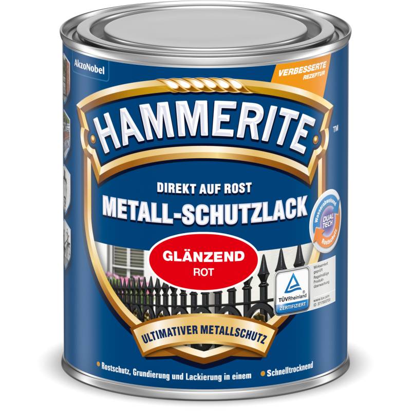Hammerite Metallschutzlack rot glänzend 250 ml von Hammerite