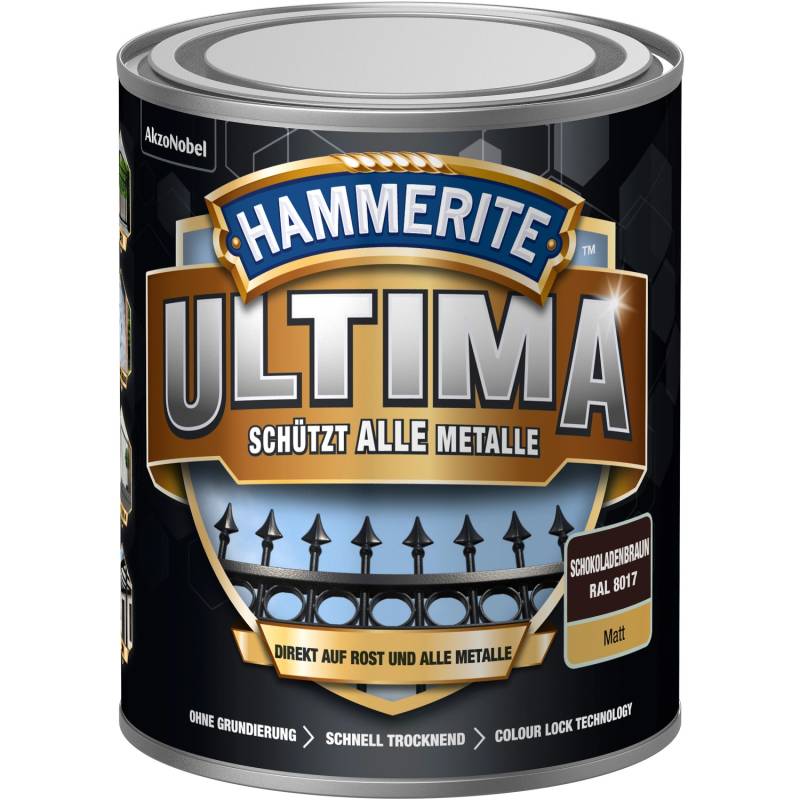 Hammerite Ultima Premium Metall-Schutzlack matt Schokoladenbraun 750 ml von Hammerite