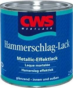 CWS Hammerschlag-Lack, Farbton gold Nr. 15 / glänzend / 750 ml/für innen und außen/Metallic-Effektlack von Hammerschlaglack