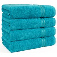 HAMMETEX Handtuch Set "4er Set Handtücher 50x100 cm, 100% Baumwolle, Weich & Saugstark", (Set, 4 St., 4), mit Bordüre, einfarbig, weich von Hammetex