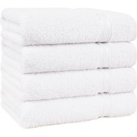 HAMMETEX Handtuch Set "4er Set Handtücher 50x100 cm, 100% Baumwolle, Weich & Saugstark" mit Bordüre, einfarbig, weich von Hammetex