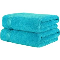 HAMMETEX Saunatuch "Hammetex 2er Set extra große Saunatücher", (Packung, 2 St., 80x200 Saunatücher), 100% Baumwolle – Weich & Saugfähig – Luxuriöse Große Spa-Badetücher von Hammetex