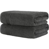 HAMMETEX Saunatuch "Hammetex 2er Set extra große Saunatücher", (Packung, 2 St., 80x200 Saunatücher), 100% Baumwolle – Weich & Saugfähig – Luxuriöse Große Spa-Badetücher von Hammetex