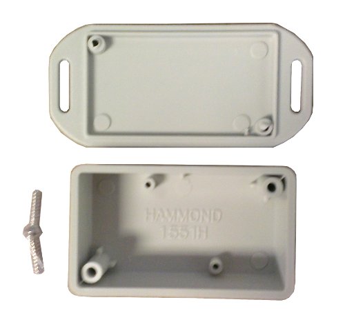Hammond Electronics 1551HFLGY-HAMMOND_IT 1551HFLGY Euro-Gehaeuse 60 x 35 x 20 ABS Lichtgrau (RAL 7035), 3 Stück von Hammond Manufacturing