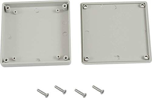 Hammond Electronics 1551XXGY Universal-Gehaeuse 80 x 80 x 15 ABS Grau, 3 Stück von Hammond Electronics