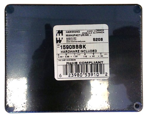 Hammond Electronics 1590BBBK Universal-Gehäuse 119 x 94 x 34 Aluminium Druckguss Schwarz 1St. von Hammond Electronics