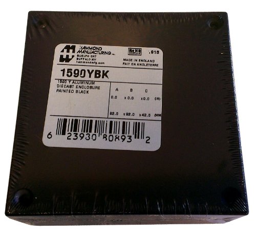 Hammond Electronics 1590YBK 1590YBK Universal-Gehaeuse 92 x 92 x 42 Aluminium Druckguss Schwarz 1St. von Hammond Manufacturing