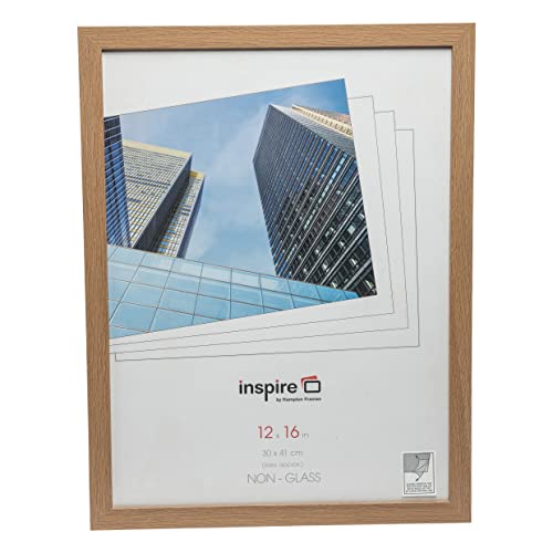 Hampton Frames | Sorbonne Posterrahmen 30x40 cm Eicheffekt Acrylfront | MDF, Holzoptik, leicht, Wandmontage | Bruchsicherer Bilderrahmen für Poster und Fotos von Hampton Frames