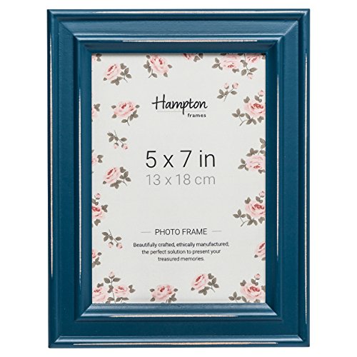 Hampton Frames Paloma Dstrssd Holzrahmen, 12,7 x 17,8 cm, Blaugrün, Holz, Mehrfarbig, 5x7 (13x18cm) von Hampton Frames