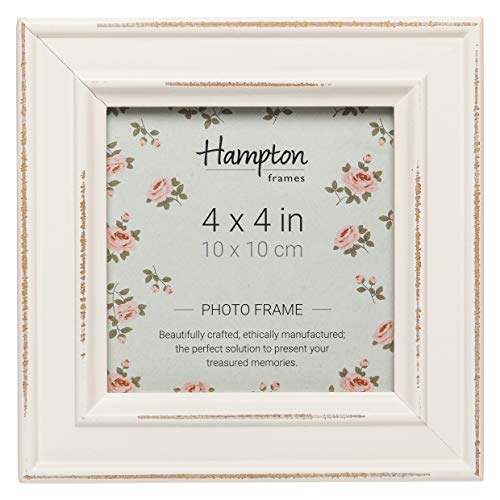 Hampton Frames Paloma PAL301944W Bilderrahmen, Glas, quadratisch, 10 x 10 cm, Weiß von Hampton Frames