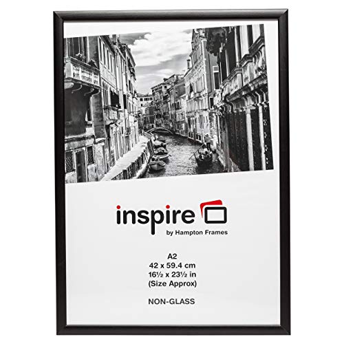 Schwarzes Holz matt schwarzes Holz a2 42x59 cm Zertifikat Fotorahmen Nicht Glasöffnung Display pawfa2bblk von Hampton Frames