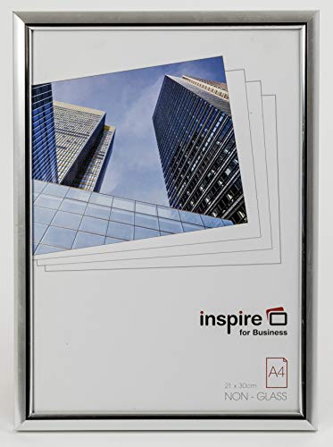 TPAC Inspire Bilderrahmen Easy, A4, 14 mm, Silber, 14 Loader von Hampton Frames