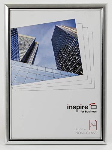 TPAC EASA4SVP Inspire Bilderrahmen Easy Loader, A4, 14 mm, Silber von Hampton Frames