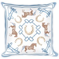 Amore Dei Cavalli" Überwurf Kissen Pferde Baby Blau Reiter Home Decor Pferd von HamptonIvyDesigns