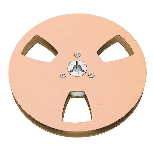 Hamwesh 1/4 Zoll 5 Zoll Take -up Rollen Aluminiumlegierung Leere Klebebandrolle mit 3 Lochwindwiderstand für die Rolle der Rollenaufnahmeklebeband (GOLD) von Hamwesh