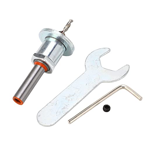 Hamwesh Alloy Steel Countersink Bohrbohrer Bit Set, Einstellbare Grenzwert -Countersink -Bohrbohrbit Kit mit Schraubenschlüssel Sechsschlüssel Set Schrauben und Aufbewahrungsboxen für Holz von Hamwesh
