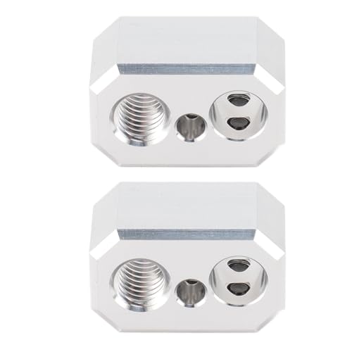 Hamwesh Aluminiumheizungsblock, Polierte Oberfläche Hochtemperaturwiderstand für 3D -Drucker -Hotend mit 0,4 Stahldüsen von Hamwesh