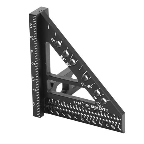 Hamwesh Aluminiumlegierung Holzbearbeitung Quadratischer Lineal, 3D -Multi -Winkel Messwerkzeug mit 6 Lochdesign für Carpenter Mitre Dreieck Lineal Layout Messwerkzeug Hochgenauigkeit Hamwesh Aluminiumlegierung Holzbearbeitung Quadratischer Lineal, 3D -Multi -Winkel Messwerkzeug mit 6 Lochdesign für Carpenter Mitre Dreieck Lineal Layout Messwerkzeug Hochgenauigkeit von Hamwesh