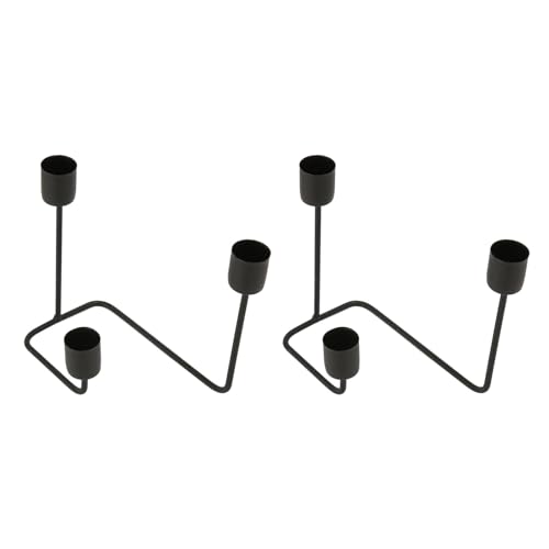 Hamwesh Candelabra Kerzenhalter, 3 Arm Metal Candlestick Holder mit Schwarzem Einfachem Design für Hochzeitsfeier Herzstück Home Dekoration Hamwesh Candelabra Kerzenhalter, 3 Arm Metal Candlestick Holder mit Schwarzem Einfachem Design für Hochzeitsfeier Herzstück Home Dekoration von Hamwesh