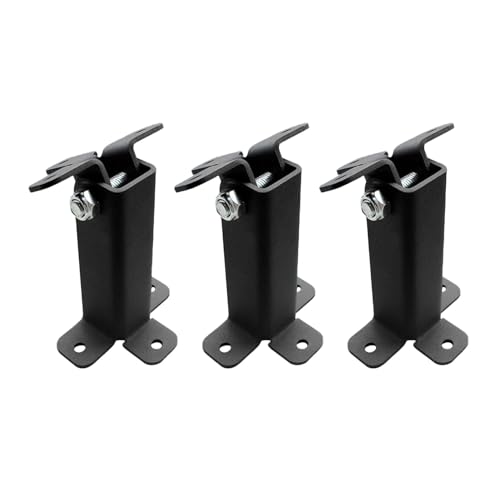 Hamwesh Dachsteiger -Klammern 3PCS Einstellbare 0 Bis 90 Grad Edelstahl Heavy Dut Sattel Dach Riser Pfosten und Strahlmontagekit mit 3 Befestigungslöchern für Pergola -Terrasse von Hamwesh