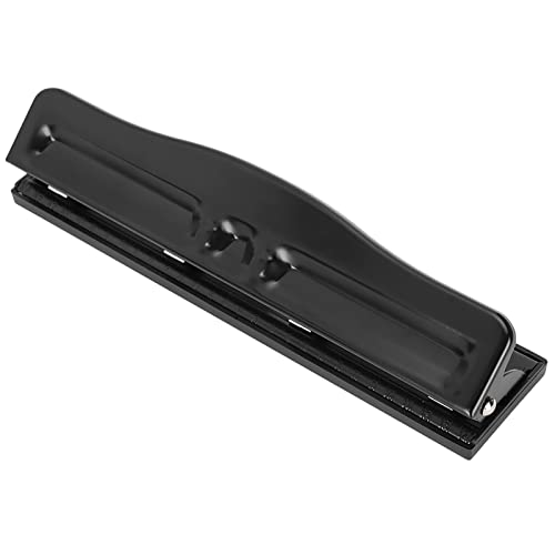 Hamwesh Desktop Hole Punch, Einstellbar 4 Lochpapier Puncher mit 10 Blechkapazität für Home Office Verwenden Schwarz von Hamwesh