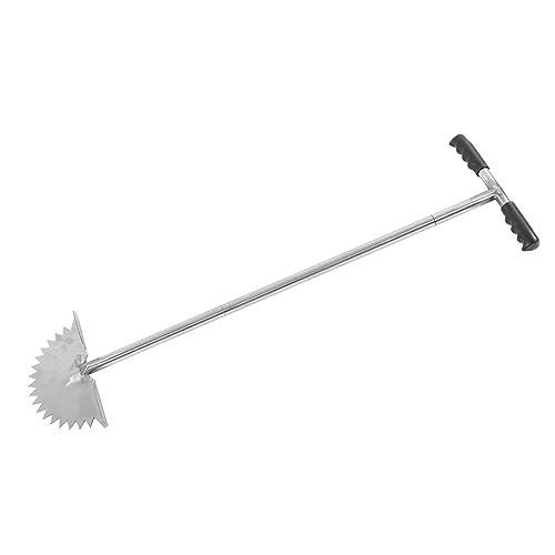 Hamwesh Edger Lawn Tool 37in Manual Gras Edger mit Handschuhen T Grip Half Moon für Grenzen Bürgersteig Rasenhof Garten Landschaftsgestaltung Werkzeuge mit Gezackter Klinge und Langem Griff von Hamwesh