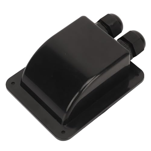 Hamwesh Eingangsdrüse für Solarkabel, wasserdichte ABS Dual -Kabel -Anschlussgehäuse mit UV beständigem Material für Caravans Boote Marine (Black) von Hamwesh