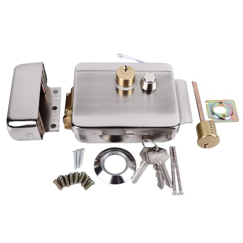 Hamwesh Elektronische Türschloss, DC 12V Dual Head Doppelschlos von Hamwesh