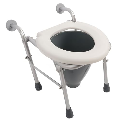 Hamwesh Erhöhter Toilettensitz, Hochleistungs -Aluminium -Legierungs Toilettensitz Riser mit Griff von Hamwesh