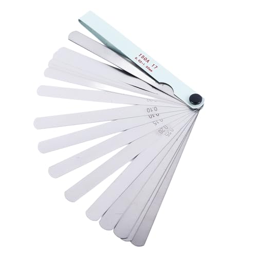 Hamwesh Fühlermesser, Edelstahl 0,02 Bis 1,0 Mm 17 Klingendicke mit Kompaktem Tragbarem Design für die Messung der Gitarren -Zündkerzenkolbenkolben Hamwesh Fühlermesser, Edelstahl 0,02 Bis 1,0 Mm 17 Klingendicke mit Kompaktem Tragbarem Design für die Messung der Gitarren -Zündkerzenkolbenkolben von Hamwesh