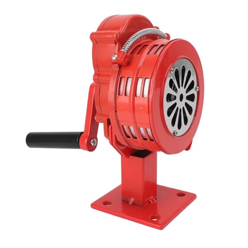 Hamwesh Handkurbel Sirene, Einstellbares Volumen Lautem Notararm mit 110 DB Sound für Sicherheitswarnung in Feuerwehrtornado -Notsituationen (Rot) von Hamwesh
