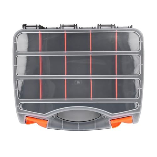 Hamwesh Hardware -Box -Speicher, PVC Kunststoff Doppel Seiten Werkzeugkastenorganisator mit Abnehmbarem Teiler für Elektronische Komponenten Schraubenschrauben Schrauben von Hamwesh