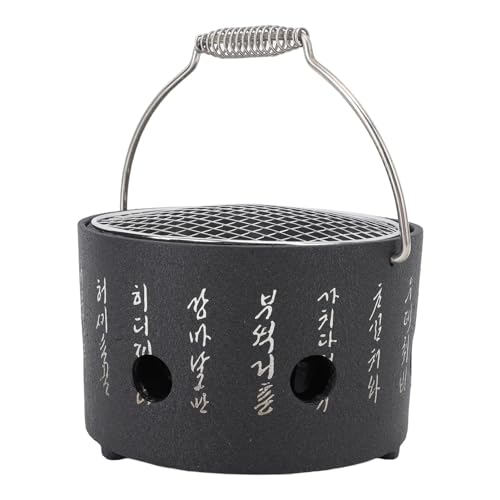 Hamwesh Hibachi Grill, Aluminium Edelstahlgriff Tragbarer Grillofen Schnell Sogar Heizung Holzkohleofen mit Grillpfanne für Grilltee -Herstellung (#1) von Hamwesh