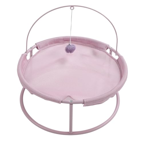 Hamwesh Hochgezogener Katzenbett, Faltbare Katzenhängematte mit Lichtbogenhalterung für Innenkatzen Kleine Hunde, Polyester und Stahl Rahmen Erhöhte Geräumige Haustierbetten (Frühlings- und Sommer von Hamwesh