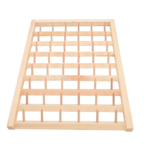 Hamwesh Holzfadenregal, 48 Spulen Wandmontaged Fadenhalter Organizer mit Hängenden Haken Zum Nähen und Stickfäden von Hamwesh
