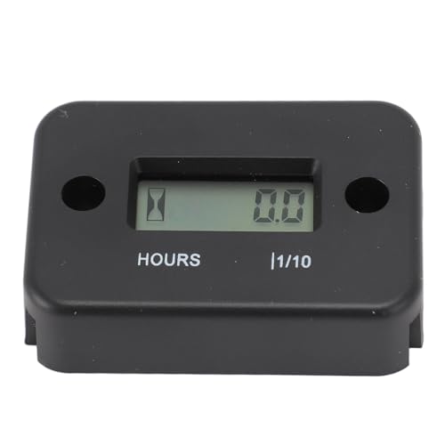 Hamwesh Induktivstunden Meter, Wasserdichte ABS -Cover -LCD Display Motor Laufzeitrekorder mit Drehzahlverfolgung für Gasmotoren Rasenmäher Motorräder von Hamwesh