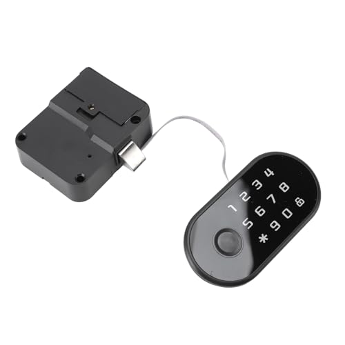 Hamwesh Kabinettsschloss, Fingerabdruckkennwortschloss mit Kartenschlüssel für Home -Dressing -Schrank Holzschrankschloss mit USB Notstromkraft von Hamwesh