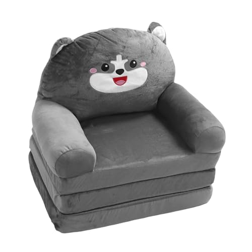Hamwesh Kindersofa, Faltbare 2 -in 1 -Cabrio Couch Schläfer für Mädchen mit Entzückender Cartoon Design, Leicht und Tragbar für Spielzimmer Schlafzimmer (3-stöckig) von Hamwesh