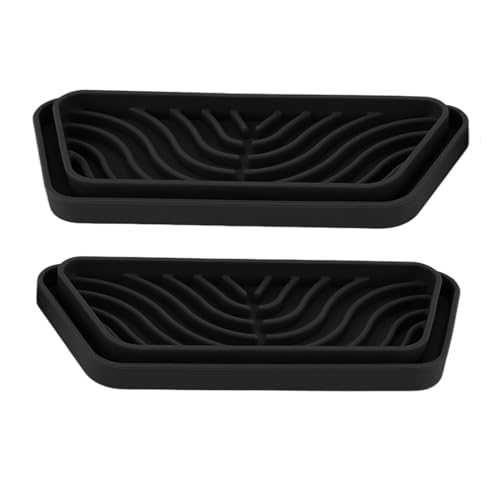 Hamwesh Kühlschrank Tropffänger, Cutable Wiederverwendbare Silikonschale mit Anti -Schlupf -Wassermatte für Spender Kaffeemaschinen (BLACK) von Hamwesh