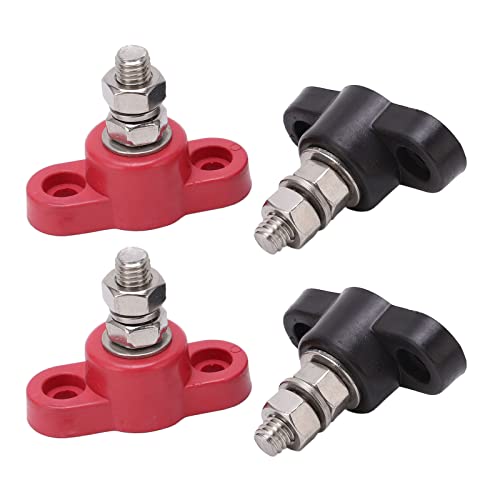 Hamwesh Leistungsverteilungsanschlussblock, 4 PCs Single Stud Battery Junction Post Terminal Kit 12V 24 V mit Edelstahlschrauben Messingdichtungen für Autoanhänger -Wohnmobil -Boot Hamwesh Leistungsverteilungsanschlussblock, 4 PCs Single Stud Battery Junction Post Terminal Kit 12V 24 V mit Edelstahlschrauben Messingdichtungen für Autoanhänger -Wohnmobil -Boot von Hamwesh