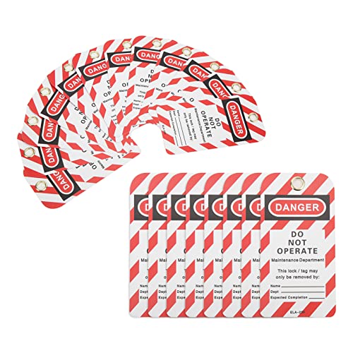 Hamwesh Lockout -Tag, 30pcs Wiederverwendbares Haltbares PVC -Lockout Tagout Kit mit Metallhangring für Industrielle Elektrische Stromanwendungen Hamwesh Lockout -Tag, 30pcs Wiederverwendbares Haltbares PVC -Lockout Tagout Kit mit Metallhangring für Industrielle Elektrische Stromanwendungen von Hamwesh