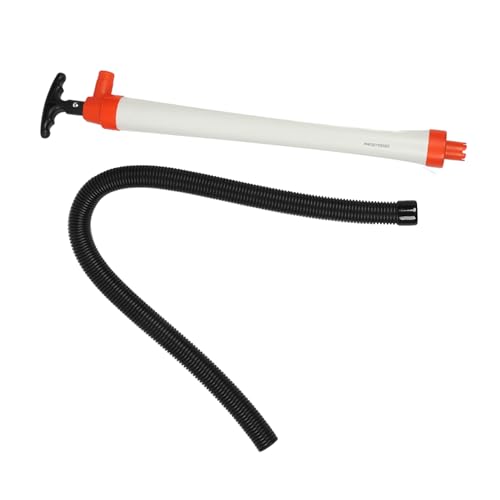 Hamwesh Manuelle Bilgenpumpe, Handbetriebene Wasserpumpe mit Reversiblen Schlauch für Boote Kajaks Kanusyachten Fischerboote Schnellboote Abwassertransfer 24,7 Zoll Länge (WHITE) von Hamwesh