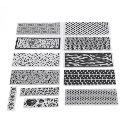 Hamwesh Prägungsordner, 12 PCs Craft Template Ordner Zum Karten -Erstellen von Scrapbooking mit Eleganten Mustern und Langlebigem Kunststoffdesign Hamwesh Prägungsordner, 12 PCs Craft Template Ordner Zum Karten -Erstellen von Scrapbooking mit Eleganten Mustern und Langlebigem Kunststoffdesign von Hamwesh
