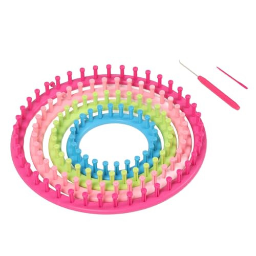 Hamwesh Runde Strick Webstuhl Set, Langlebige Kreisförmige Webstühle mit Häkelhaken für Schals Hüte Socken Schals Fäustierende Decken Handwerk -Projekte 1 Set von Hamwesh