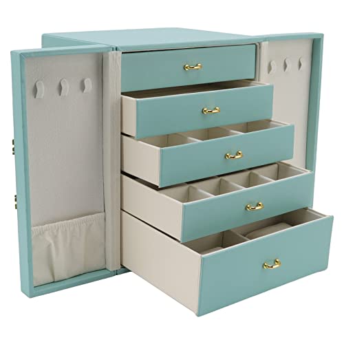 Hamwesh Schmuckschachtel, 5 Schubladen 5 Tierschmuck Organizer mit Doppeltür -Design für Halsketten Ohrringe Uhren Armbänder von Hamwesh