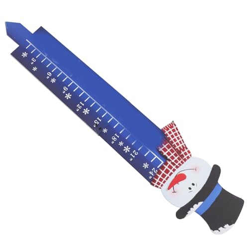 Hamwesh Schneemadel Im Freien, 24 Zoll Edelstahl Schnee Messstift mit Schneeflockendesign für Gartengartendekorationen von Hamwesh