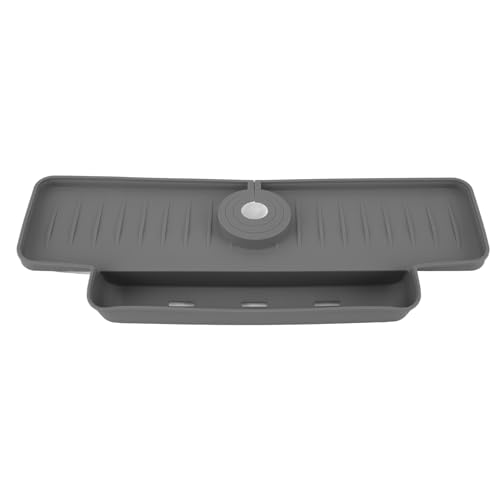 Hamwesh Silikon Wasserhahngriff Griff Tropffänger, Faltbare Küchenspüle Splash Guard mit Wasserfangmatte für Einfache Entwässerung und Spritzer Schutz, Leicht zu Reinigen und Räumlich zu Sparen von Hamwesh