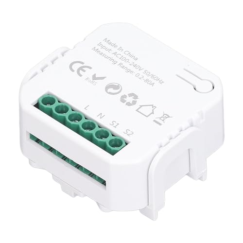 Hamwesh Smart Energy -Messgerät, WiFi Home Energy Monitor mit Klemmsensor und App -Steuerung für Ein Phasenleistungsmessung (BLACK) von Hamwesh