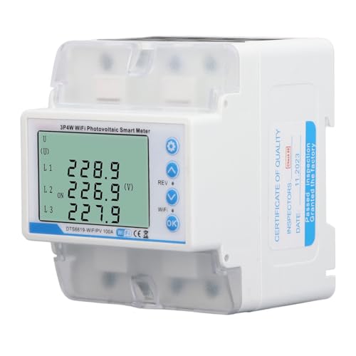 Hamwesh Smart Energy -Messgerät 3 Phase mit WLAN -Konnektivität Zur Überwachung der Heimstrom 60 300 V 100A Bidirektionaler Leistungsmessschalterschutz mit App Steuerspannung Hamwesh Smart Energy -Messgerät 3 Phase mit WLAN -Konnektivität Zur Überwachung der Heimstrom 60 300 V 100A Bidirektionaler Leistungsmessschalterschutz mit App Steuerspannung von Hamwesh