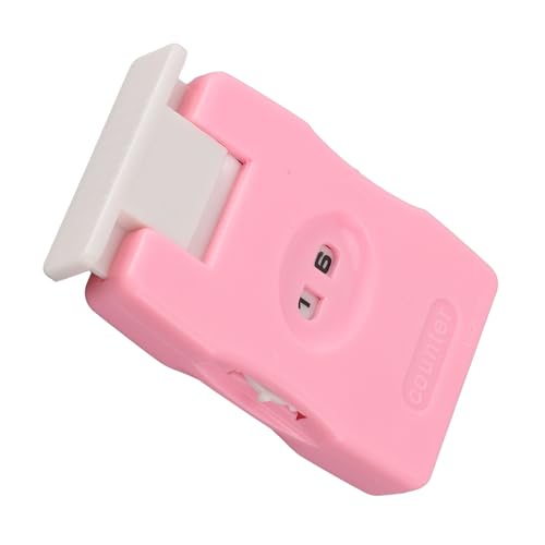Hamwesh Strickzähler, Plastikstichentheken Zum Häkeln mit Klarem Tracking Row Counter Zum Stricken und Häkeln von -Werkzeugen (PINK) von Hamwesh